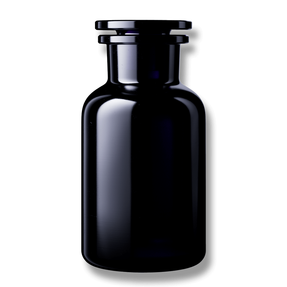 Apothekerflasche aus Violett Glas (50 bis 2000 ml) "Libra" inkl. violetten Glasstopfen