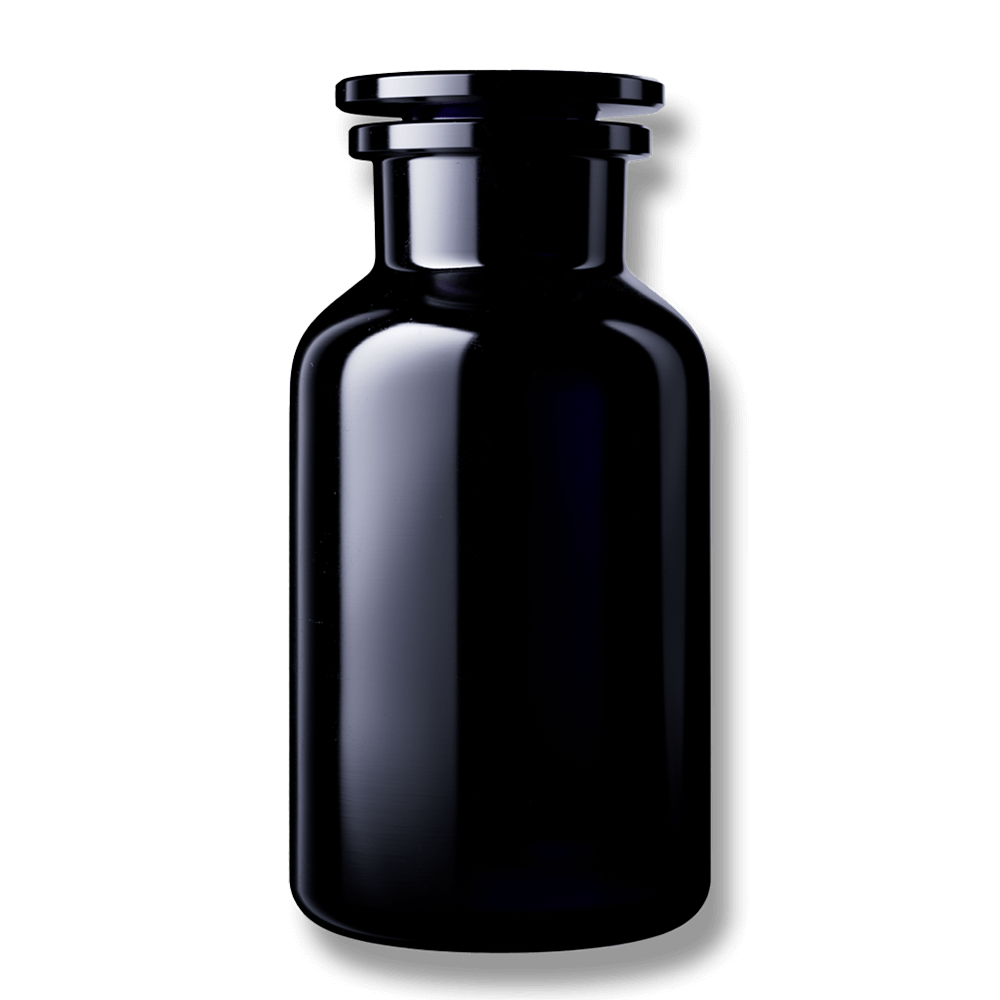 Apothekerflasche aus Violett Glas (50 bis 2000 ml) "Libra" inkl. violetten Glasstopfen